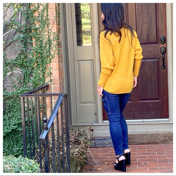 LAST ONE✨PARIS✨Gorgeous Mustard dolman sweater - Picture 4 of 11